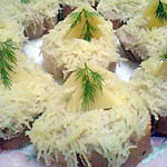 Фото к рецепту Бутерброд "ёлочка" Бутерброд "ёлочка"