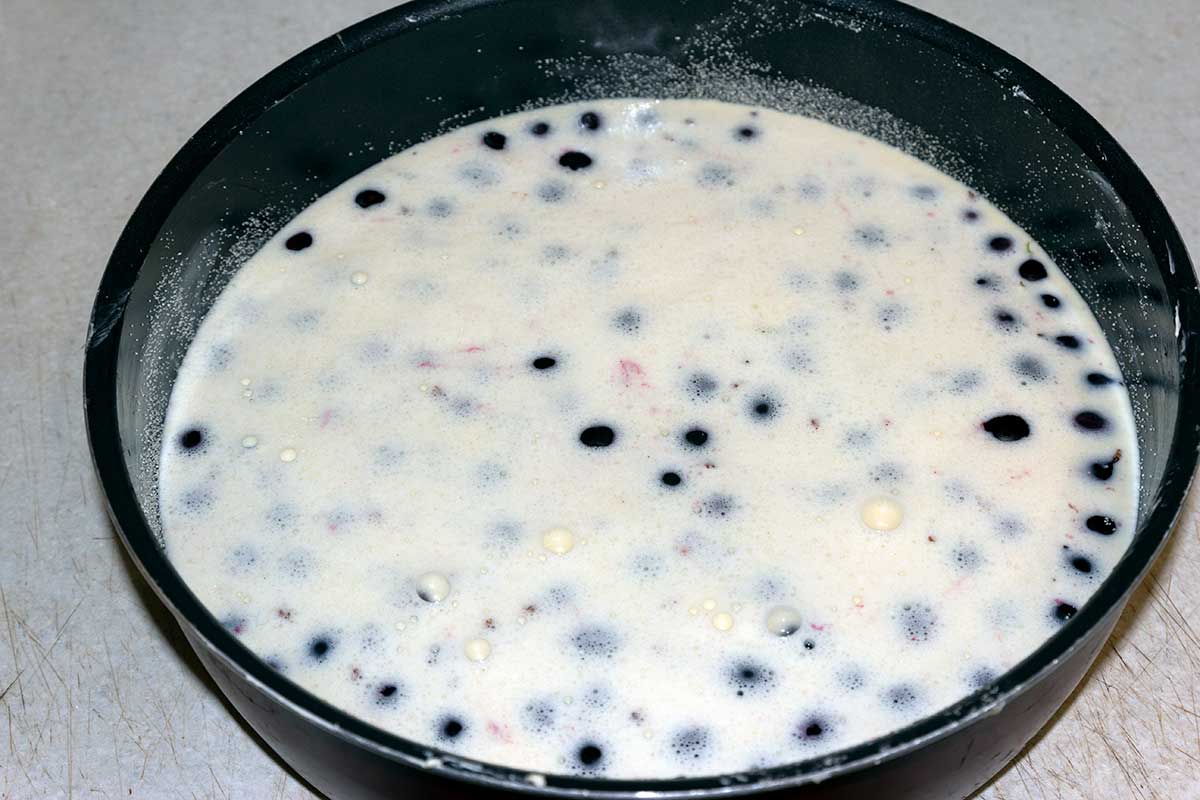 Заливаем крыжовник тестом