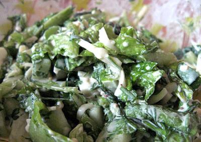 Салат из петрушки с луком