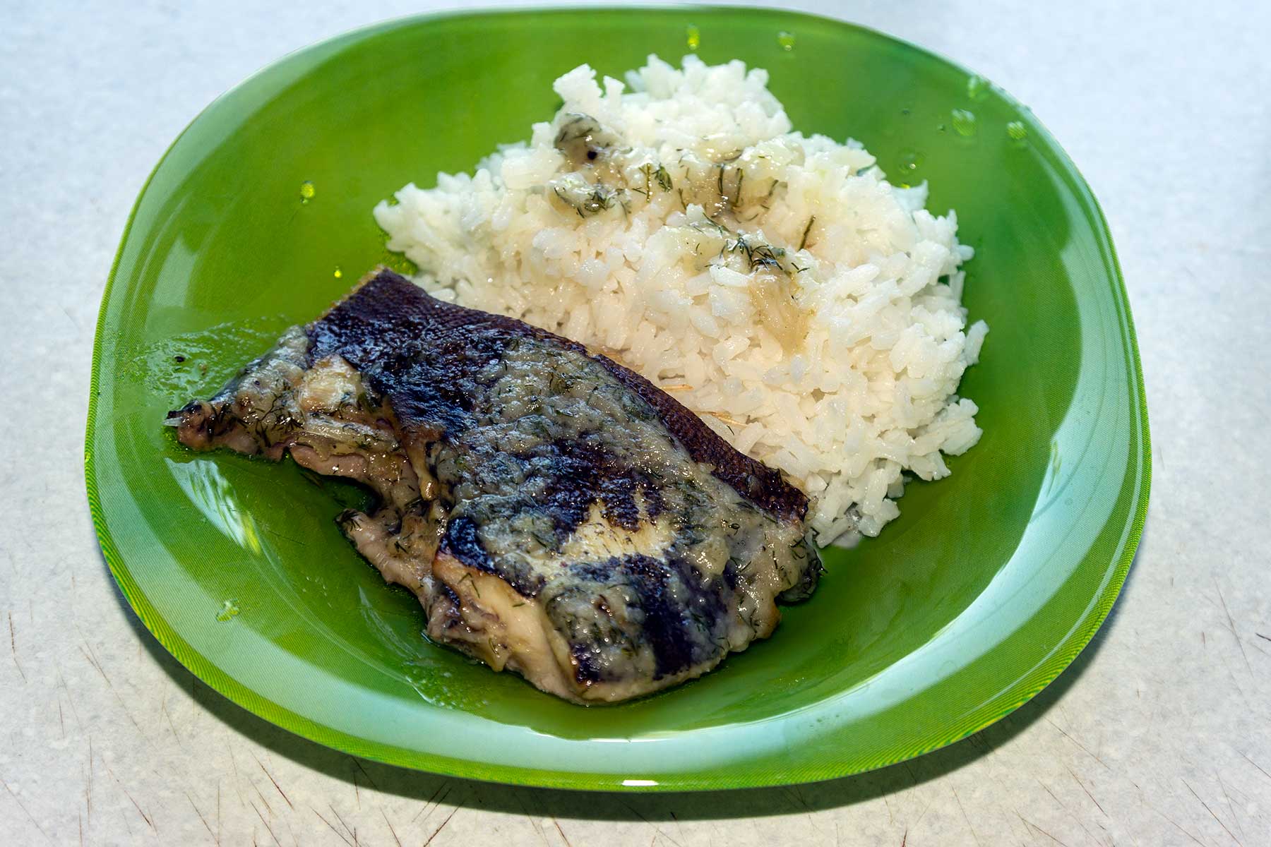 Камбала запеченная