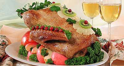 Фото к рецепту Гусь, фаршированный яблоками (2) Гусь, фаршированный яблоками (2)