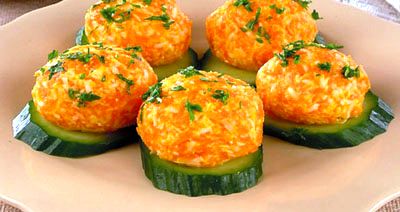 Закуска из моркови с сыром