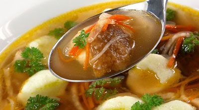 Суп грибной с клёцками