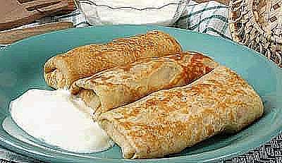 Блинчатые пирожки с творогом