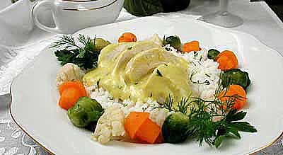 Курица с шафраном