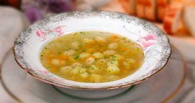 Суп с клёцками