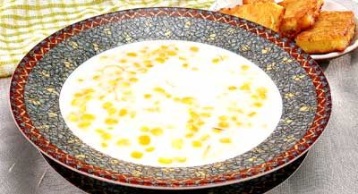 Суп из кукурузы с гренками