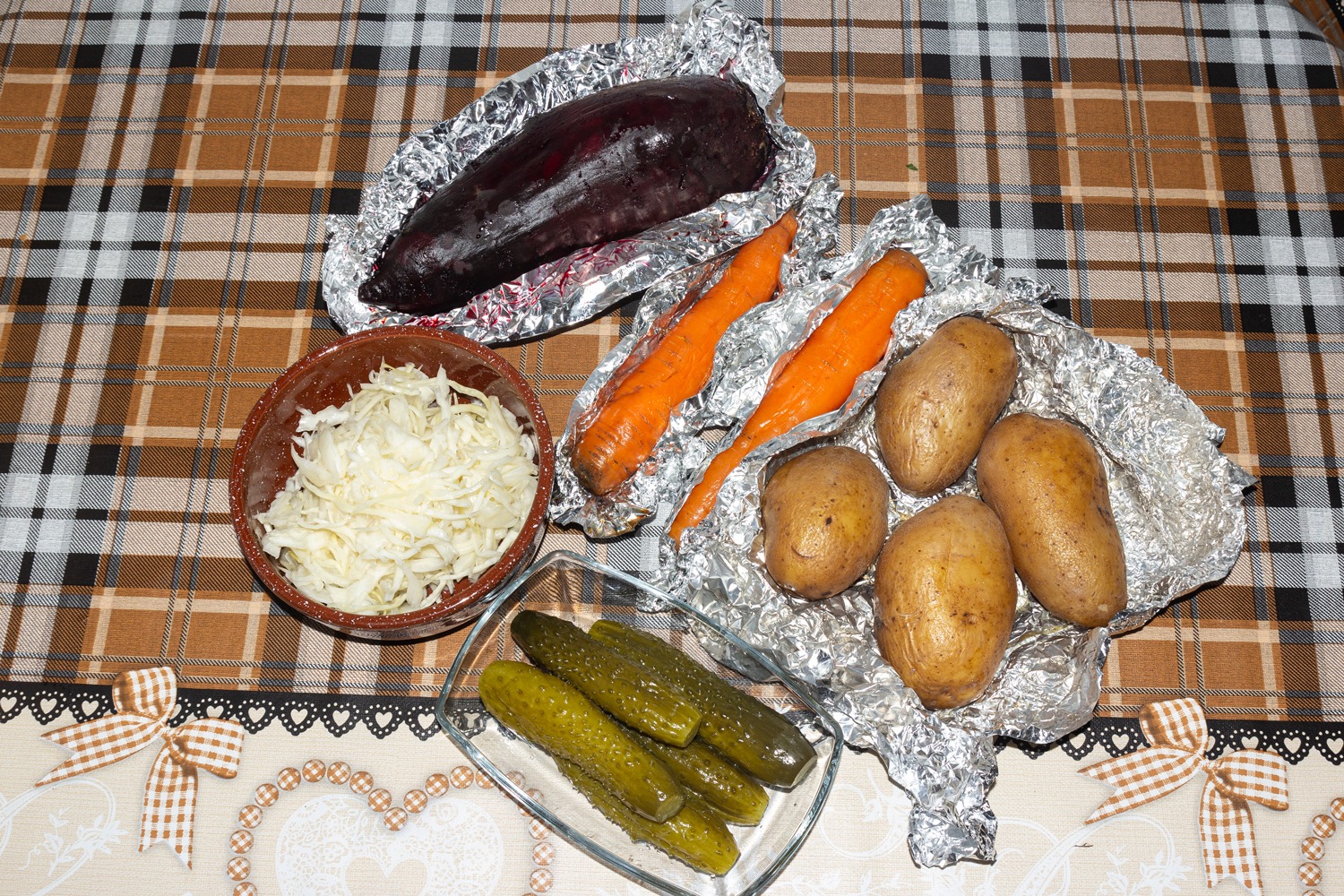 продукты для рецепта Винегрет Зимний