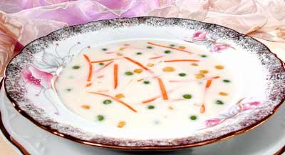 Суп с зелёным горошком и кукурузой