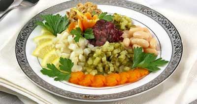 Винегрет с фасолью и грибами (2)