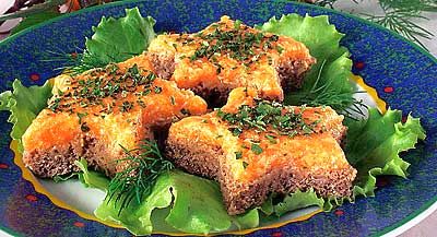 Фото к рецепту Бутерброд с сыром и тыквой Бутерброд с сыром и тыквой