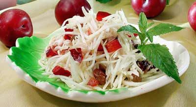 Фото к рецепту Салат из тыквы и слив Салат из тыквы и слив