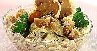 Фото к рецепту Шампиньоны в чесночном соусе Шампиньоны в чесночном соусе