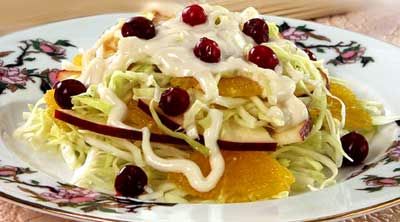 Салат капустный с апельсинами