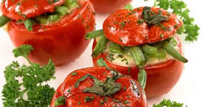 Фото к рецепту Помидоры, запечённые с фасолью Помидоры, запечённые с фасолью