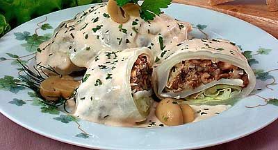 Голубцы с грибами