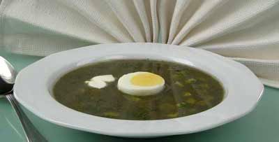 Фото к рецепту Щи зелёные с яйцом Щи зелёные с яйцом