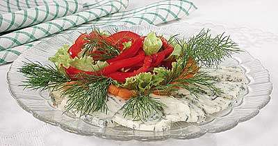 Овощи с сыром рокфор