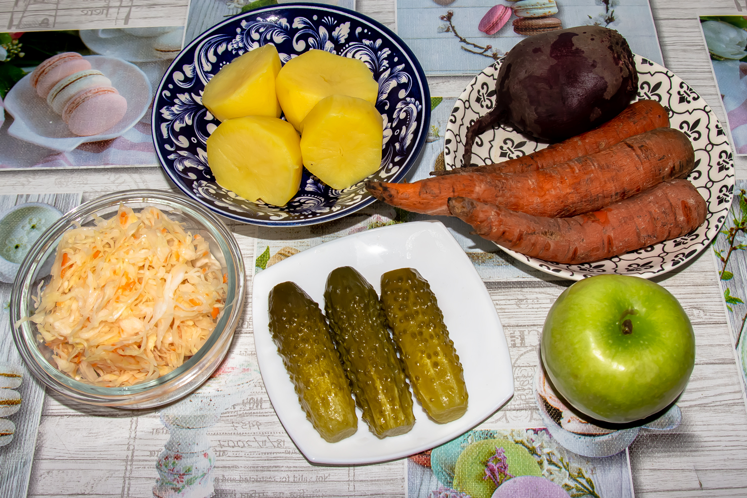 продукты для рецепта Винегрет домашний 