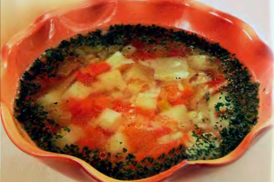 Рисовый суп с овощами