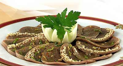 Закуска из говяжьего языка