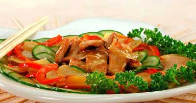 Овощи со свининой