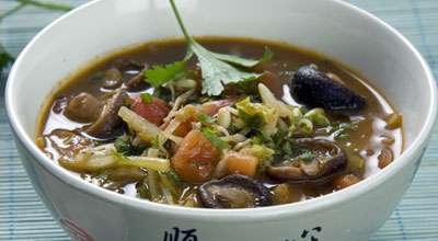 Овощной суп с грибами