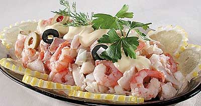 Креветки в майонезе