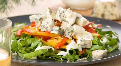 Фото к рецепту Зелёный салат с рокфором Зелёный салат с рокфором