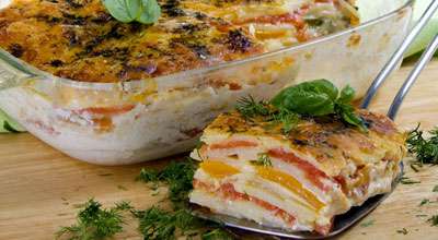 Картофельный гратен (Сытная овощная запеканка)