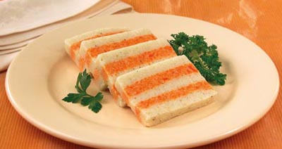 Овощной, полосатый паштет