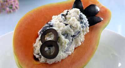 Лодочки из папайи