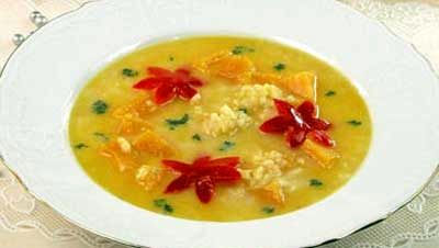 Тыквенный суп со сладким перцем