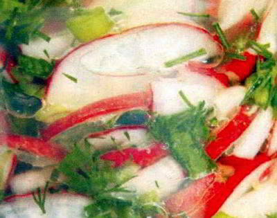 Редис в кисло-сладкой заливке