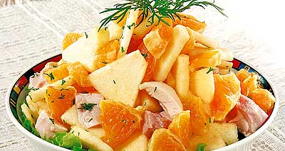 Салат по-кубински из индейки