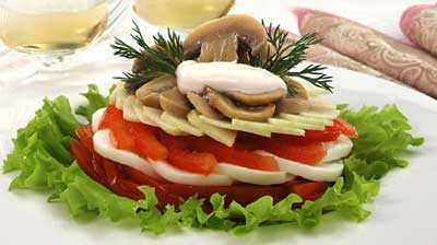 Салат грибной