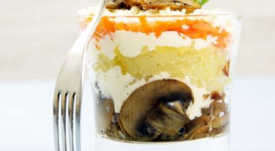 Грибы под "шубой" из овощей