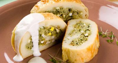 Рулет с картофелем "паровой"