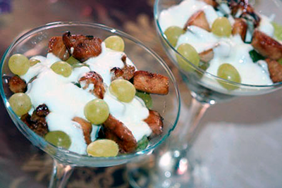 Фото к рецепту Салат-коктейль "Восторг" Салат-коктейль "Восторг"