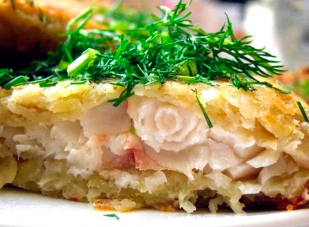 Тилапия в картофельно-сырной корочке