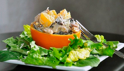 Салат из курицы с апельсином