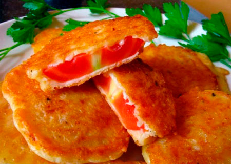 Помидоры в сырном кляре