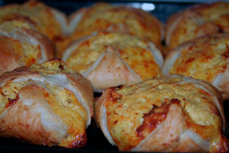 Конвертики с бараниной и сыром