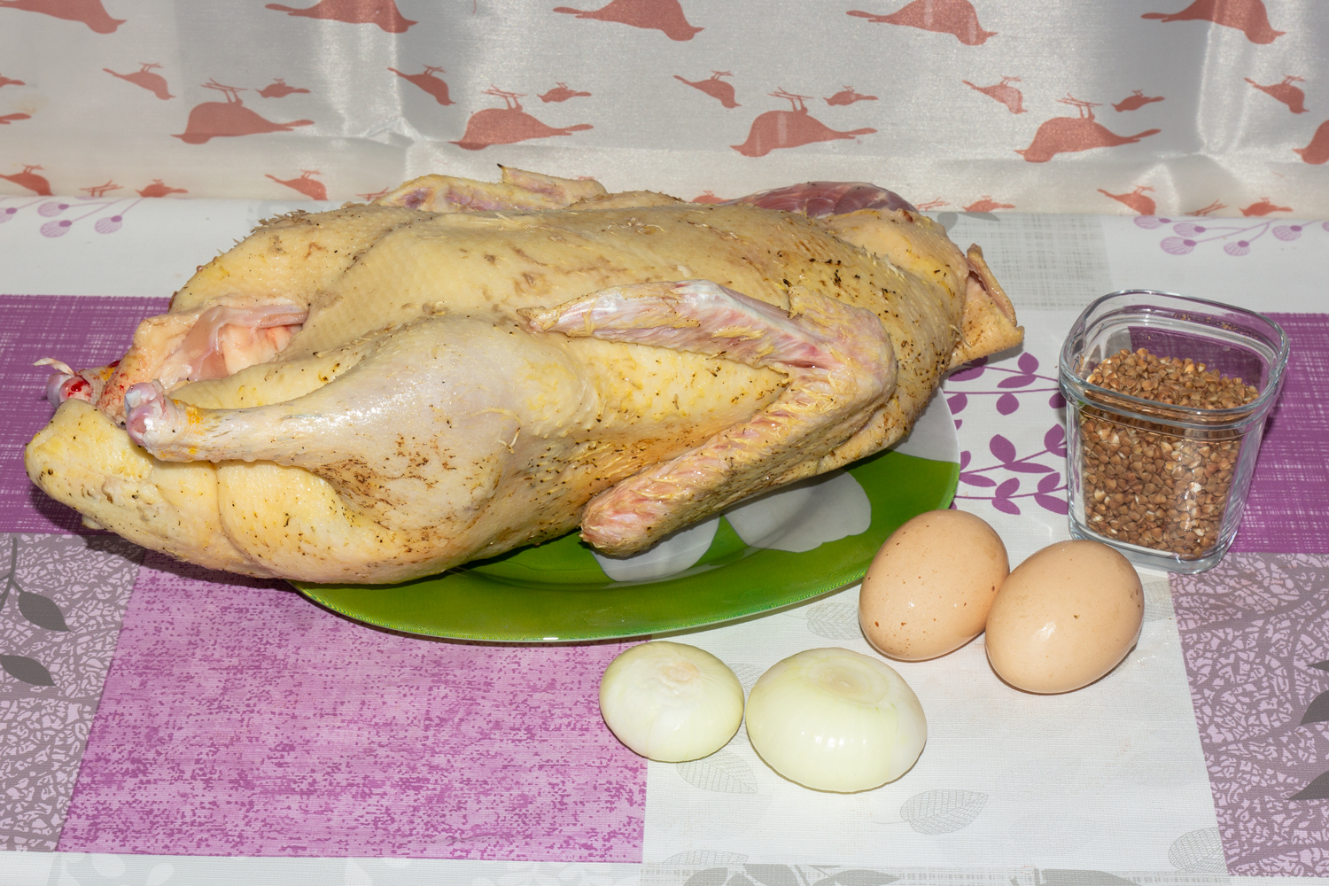 продукты для рецепта Утка с гречневой кашей