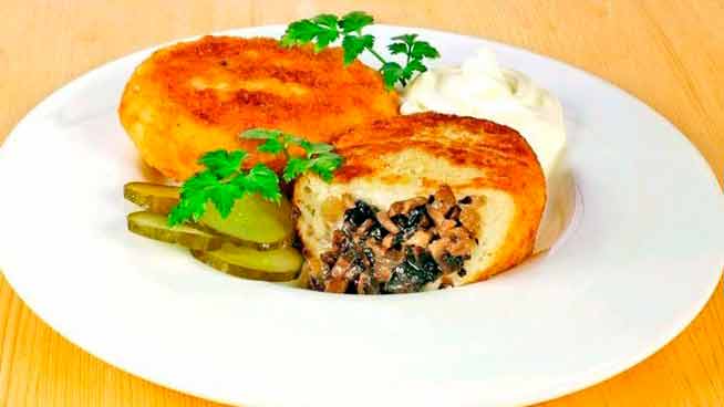 Зразы "картофельные с грибами"