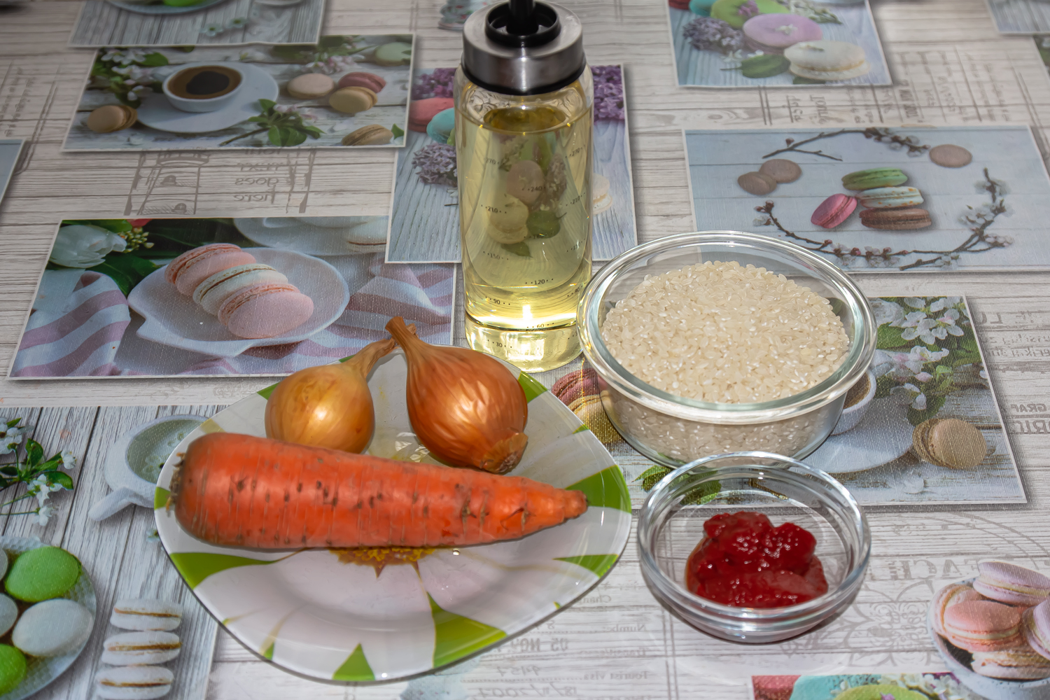 продукты для рецепта Рис по-монастырски