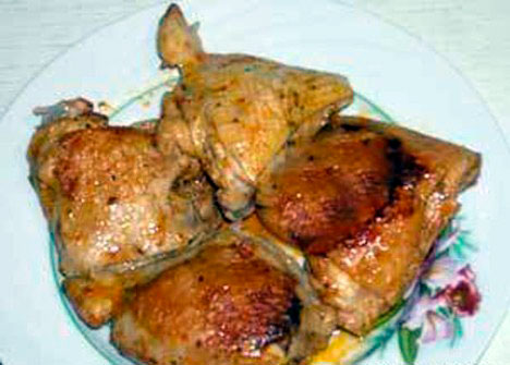 Курица в свч "румяная"