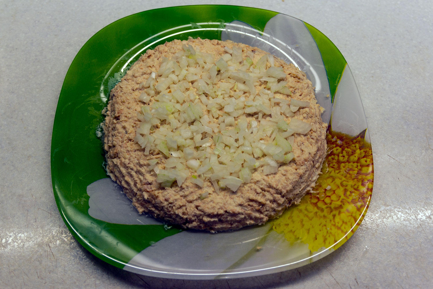 Слой лук для рецепта салат Мимоза Слой лук для салата Мимоза