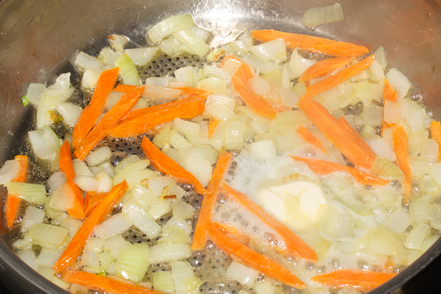 обжаренные овощи по рецепту Крем-суп грибной