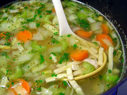 Суп "куриный с лапшой"